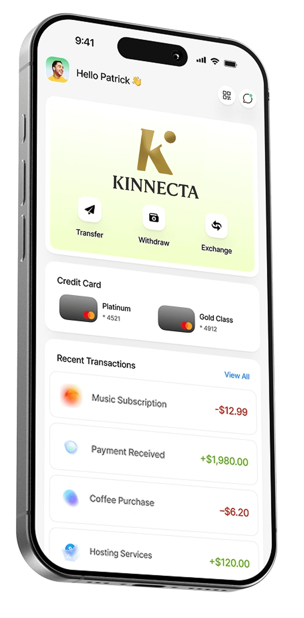 Kinnecta App Interface